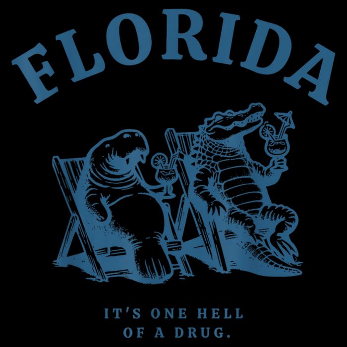 Florida ItS One Hell Of A Drug Funny Crocodile And Manatees City Backpack