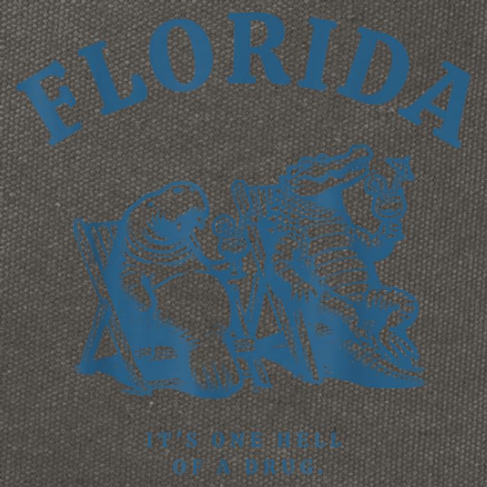 Florida ItS One Hell Of A Drug Funny Crocodile And Manatees Cotton Canvas Backpack