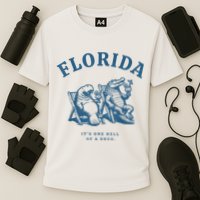 Florida ItS One Hell Of A Drug Funny Crocodile And Manatees Cooling Performance Crew T-Shirt