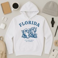 Florida ItS One Hell Of A Drug Funny Crocodile And Manatees Hoodie