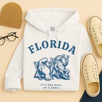 Florida ItS One Hell Of A Drug Funny Crocodile And Manatees Hoodie