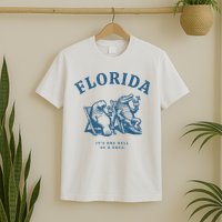 Florida ItS One Hell Of A Drug Funny Crocodile And Manatees T-Shirt