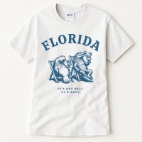 Florida ItS One Hell Of A Drug Funny Crocodile And Manatees Tall T-Shirt