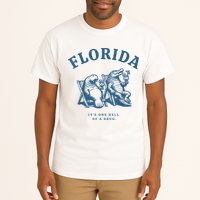 Florida ItS One Hell Of A Drug Funny Crocodile And Manatees Tall T-Shirt