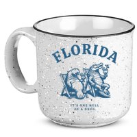 Florida ItS One Hell Of A Drug Funny Crocodile And Manatees 15oz Campfire Ceramic Mug