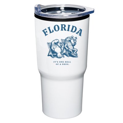 Florida ItS One Hell Of A Drug Funny Crocodile And Manatees Tumbler