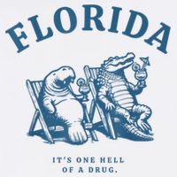 Florida ItS One Hell Of A Drug Funny Crocodile And Manatees Baby Bodysuit