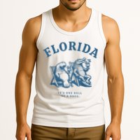 Florida ItS One Hell Of A Drug Funny Crocodile And Manatees Tank Top
