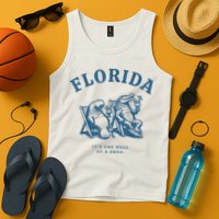 Florida ItS One Hell Of A Drug Funny Crocodile And Manatees Tank Top