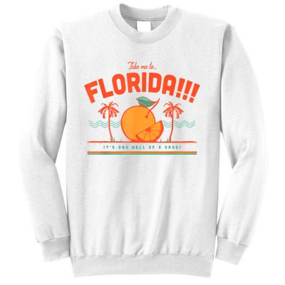 Florida ItS One Hell Of A Drug Funny Crocodile And Manatees Sweatshirt