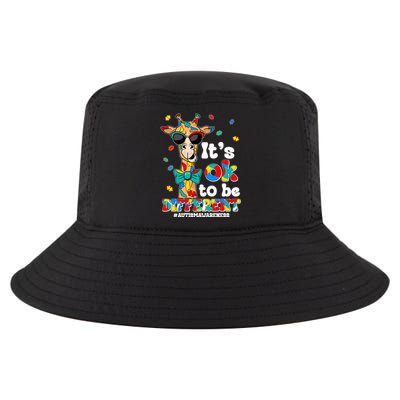 Funny ItS Ok To Be Different Autism Awareness Giraffe Cool Comfort Performance Bucket Hat