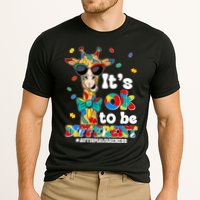 Funny ItS Ok To Be Different Autism Awareness Giraffe Cooling Performance Crew T-Shirt