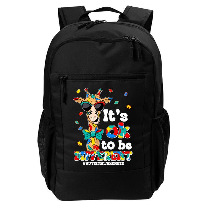 Funny ItS Ok To Be Different Autism Awareness Giraffe Backpack