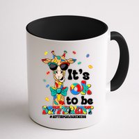 Funny ItS Ok To Be Different Autism Awareness Giraffe Mug