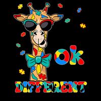 Funny ItS Ok To Be Different Autism Awareness Giraffe Mug