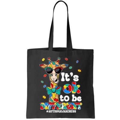 Funny ItS Ok To Be Different Autism Awareness Giraffe Bag