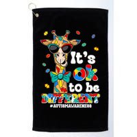 Funny ItS Ok To Be Different Autism Awareness Giraffe Golf Towel