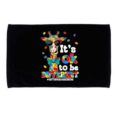 Funny ItS Ok To Be Different Autism Awareness Giraffe Microfiber Hand Towel