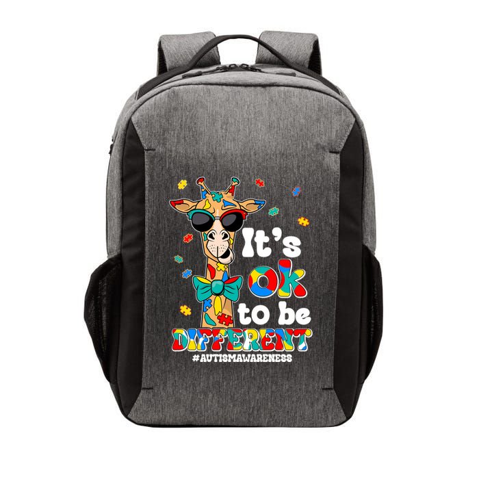 Funny ItS Ok To Be Different Autism Awareness Giraffe Vector Backpack