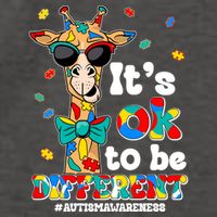 Funny ItS Ok To Be Different Autism Awareness Giraffe Vector Backpack