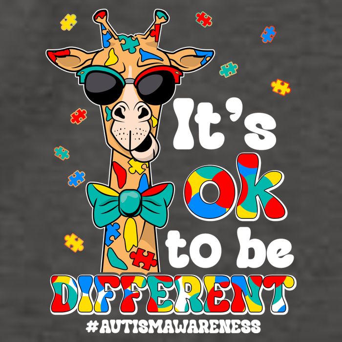 Funny ItS Ok To Be Different Autism Awareness Giraffe Vector Backpack