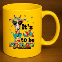 Funny ItS Ok To Be Different Autism Awareness Giraffe 11oz C Handle Ceramic Mug