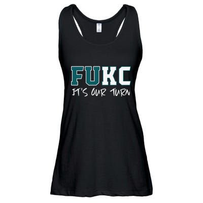 F.U.K.C ItS Our Turn Funny Sarcastic Quote Ladies Essential Flowy Tank
