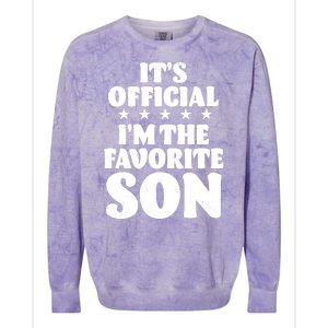 Funny Its Official Im The Favorite Son Colorblast Crewneck Sweatshirt