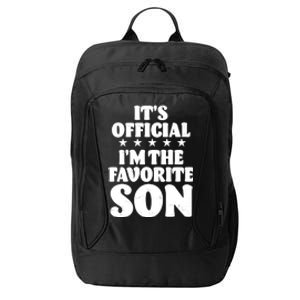 Funny Its Official Im The Favorite Son City Backpack