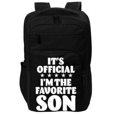 Funny Its Official Im The Favorite Son Impact Tech Backpack