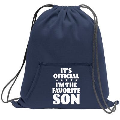 Funny Its Official Im The Favorite Son Sweatshirt Cinch Pack Bag