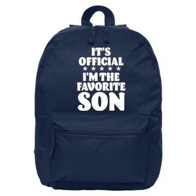 Funny Its Official Im The Favorite Son 16 in Basic Backpack