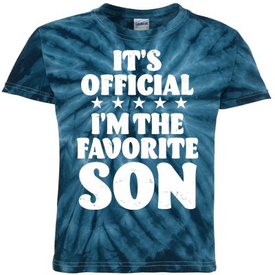 Funny Its Official Im The Favorite Son Kids Tie-Dye T-Shirt