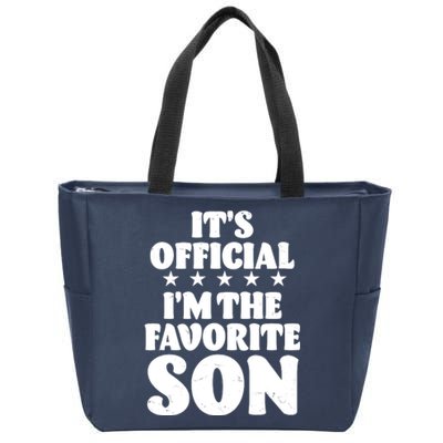 Funny Its Official Im The Favorite Son Zip Tote Bag