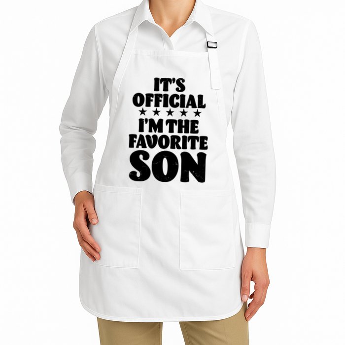 Funny Its Official Im The Favorite Son Apron