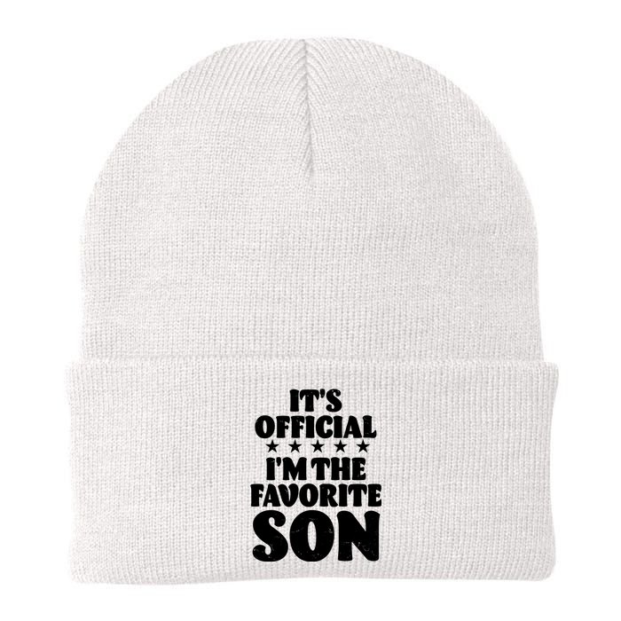 Funny Its Official Im The Favorite Son Knit Cap Winter Beanie