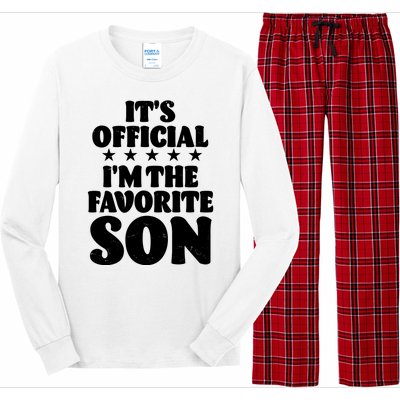 Funny Its Official Im The Favorite Son Long Sleeve Pajama Set