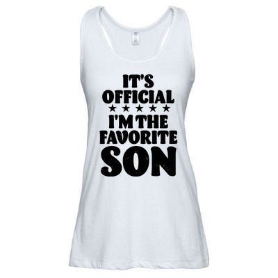 Funny Its Official Im The Favorite Son Ladies Essential Flowy Tank