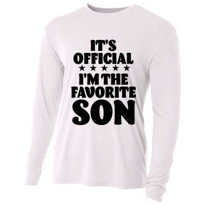 Funny Its Official Im The Favorite Son Cooling Performance Long Sleeve Crew