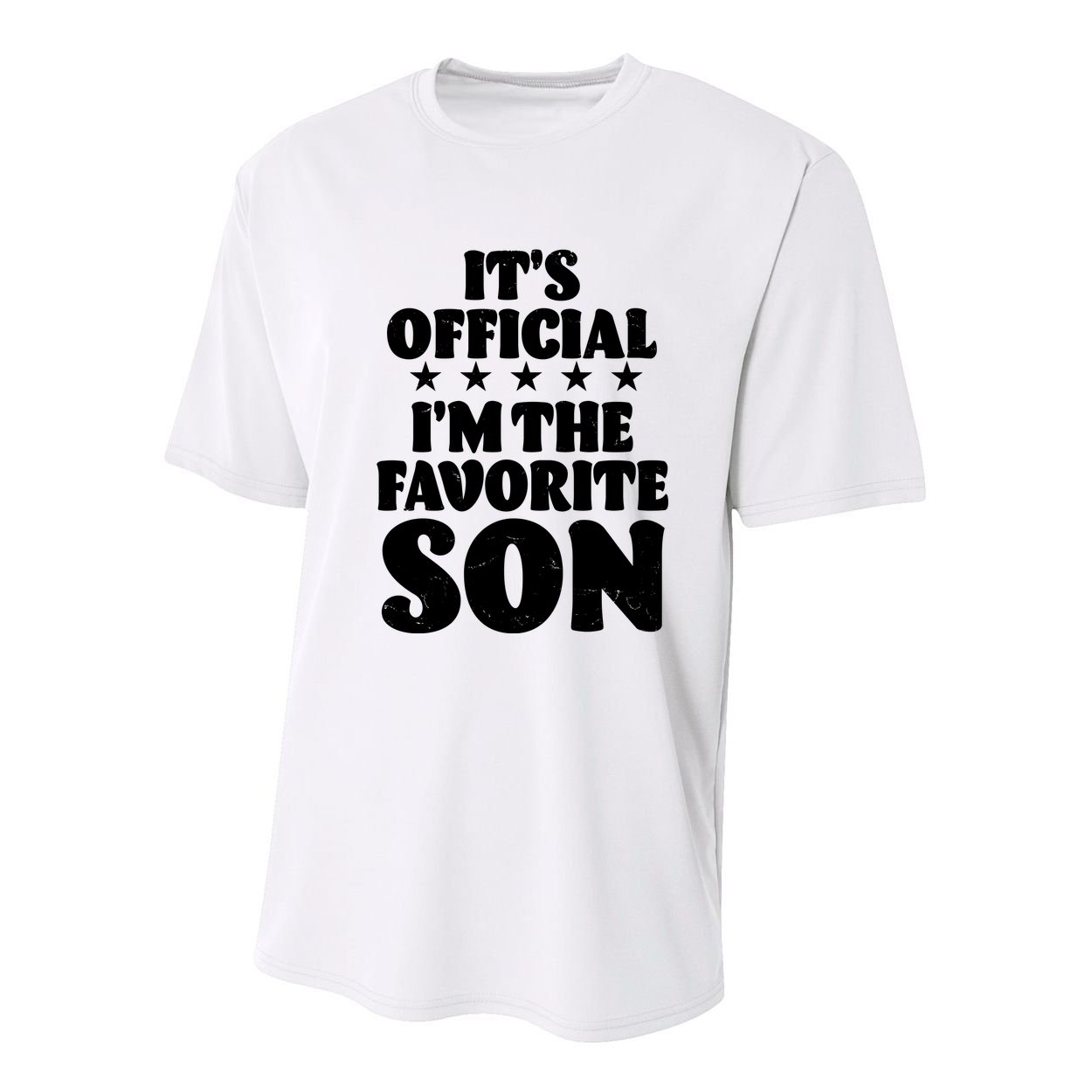 Funny Its Official Im The Favorite Son Youth Performance Sprint T-Shirt