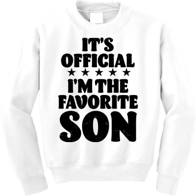 Funny Its Official Im The Favorite Son Kids Sweatshirt