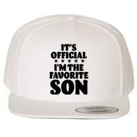 Funny Its Official Im The Favorite Son Wool Snapback Cap