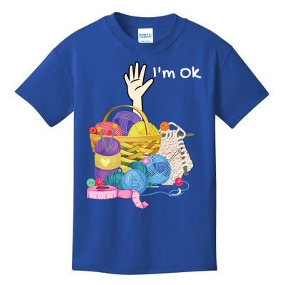 Funny I'm Ok Crocheting Crochet Lovers Arts And Crafts Funny Gift Kids T-Shirt