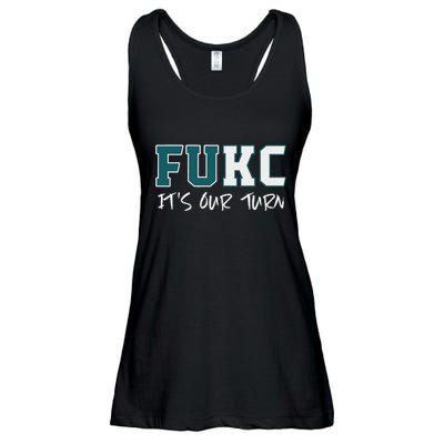 F.U.K.C ItS Our Turn Funny Sarcastic Quote Ladies Essential Flowy Tank
