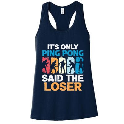 Funny Its Only Ping Pong Said The Loser Table Tennis Premium Womens Tank Top