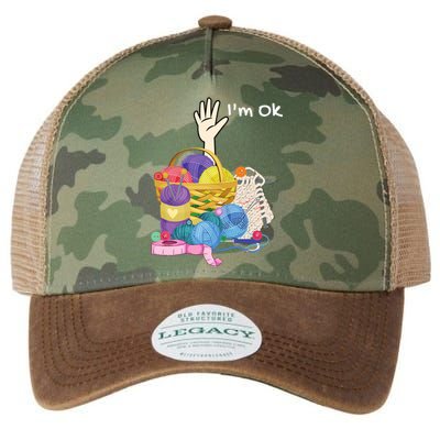 Funny I'm Ok Crocheting Crochet Lovers Arts And Crafts Funny Gift Legacy Tie Dye Trucker Hat