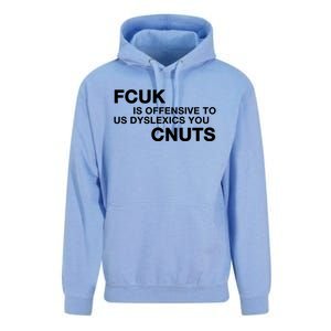 Fcuk Is Offensive To Dyslexics Cnuts Unisex Surf Hoodie