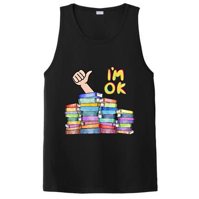 Funny I'm Ok Reading Books Nerd National Book Day Lover Gift PosiCharge Competitor Tank