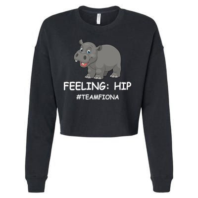 Fiona The Baby Hippo Feeling Hip Preemie Cropped Pullover Crew