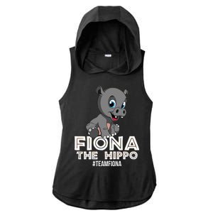 Fiona The Hippo #TeamFiona Hippopotamus Zoo Ladies PosiCharge Tri-Blend Wicking Draft Hoodie Tank